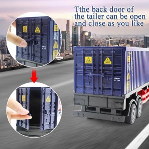 اسباب بازی ماشین کنترلی تریلی کانتینردار بزرگ Remote Control TRANSPORT TRUCK مقیاس 1:24_اسباب بازی ماشین کنترلی